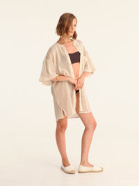 NET BEIGE mao men shirt