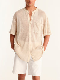 NET BEIGE mao men shirt