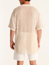 NET BEIGE mao men shirt