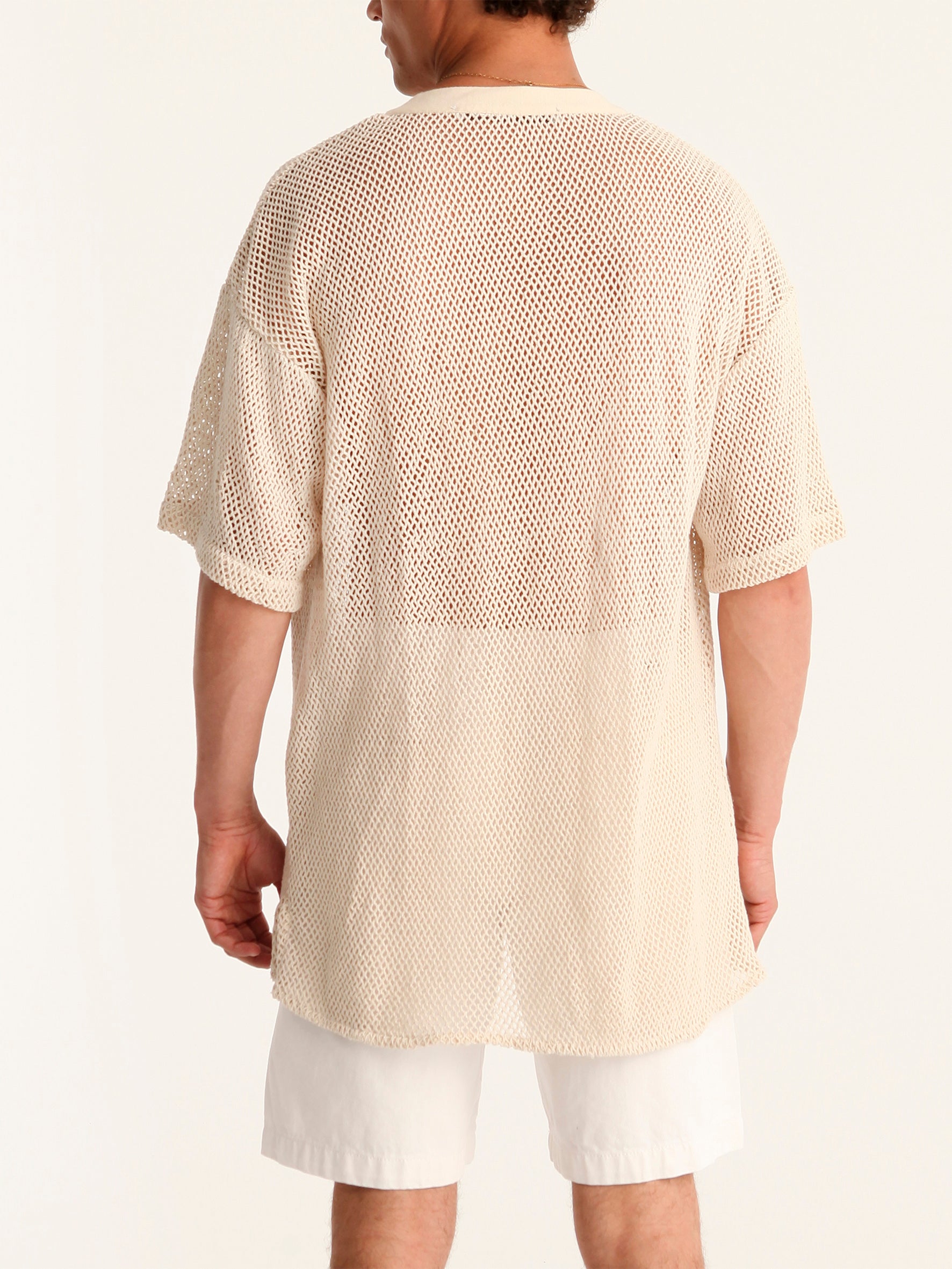NET BEIGE mao men shirt