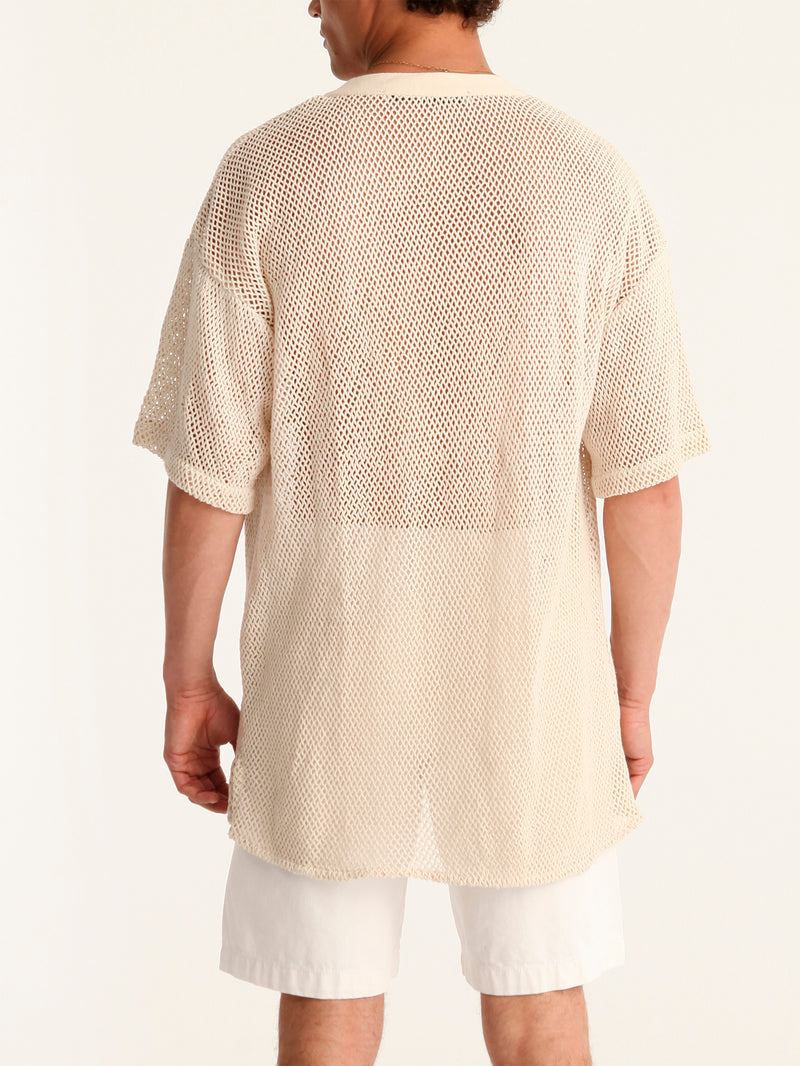 NET BEIGE mao men shirt