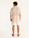 NET BEIGE mao men shirt