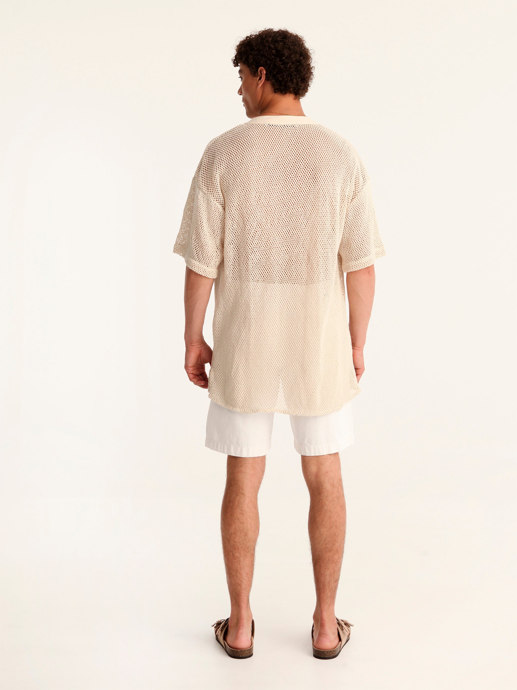 NET BEIGE mao men shirt