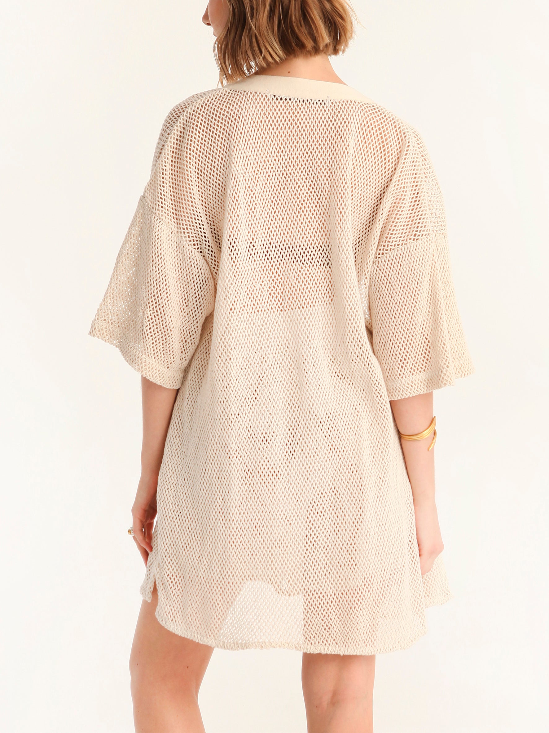 NET BEIGE mao men shirt