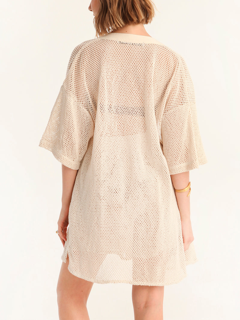 NET BEIGE mao men shirt