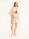 NET BEIGE mao men shirt