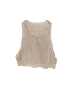 NET BEIGE cropped top