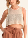 NET BEIGE cropped top