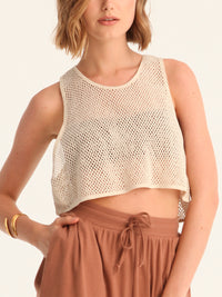 NET BEIGE cropped top