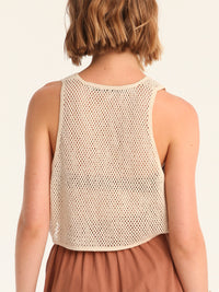 NET BEIGE cropped top