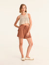 NET BEIGE cropped top