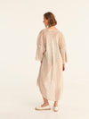NET BEIGE belted kimono
