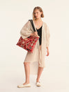 NET BEIGE belted kimono