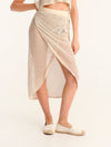 NET BEIGE wrap skirt