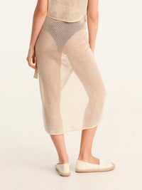 NET BEIGE wrap skirt