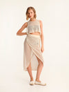 NET BEIGE wrap skirt
