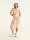 NET BEIGE wrap skirt
