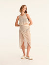 NET BEIGE wrap skirt