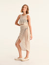 NET BEIGE wrap skirt