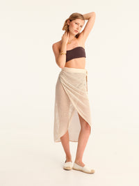 NET BEIGE wrap skirt
