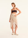 NET BEIGE wrap skirt
