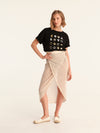 NET BEIGE wrap skirt