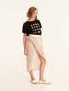 NET BEIGE wrap skirt