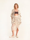 NET BEIGE wrap skirt