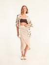 NET BEIGE wrap skirt