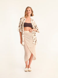 NET BEIGE wrap skirt