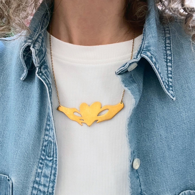 SHARING necklace - gold plated sterling silver