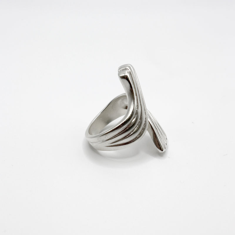 RIB TWIST ring - sterling silver