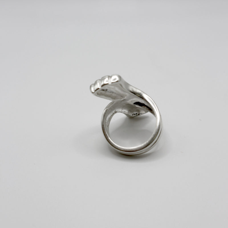 RIB TWIST ring - sterling silver