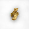 RIB TWIST ring - gold plated sterling silver