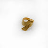 RIB TWIST ring - gold plated sterling silver