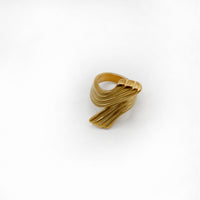RIB TWIST ring - gold plated sterling silver