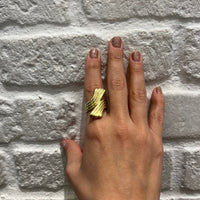 RIB TWIST ring - sterling silver