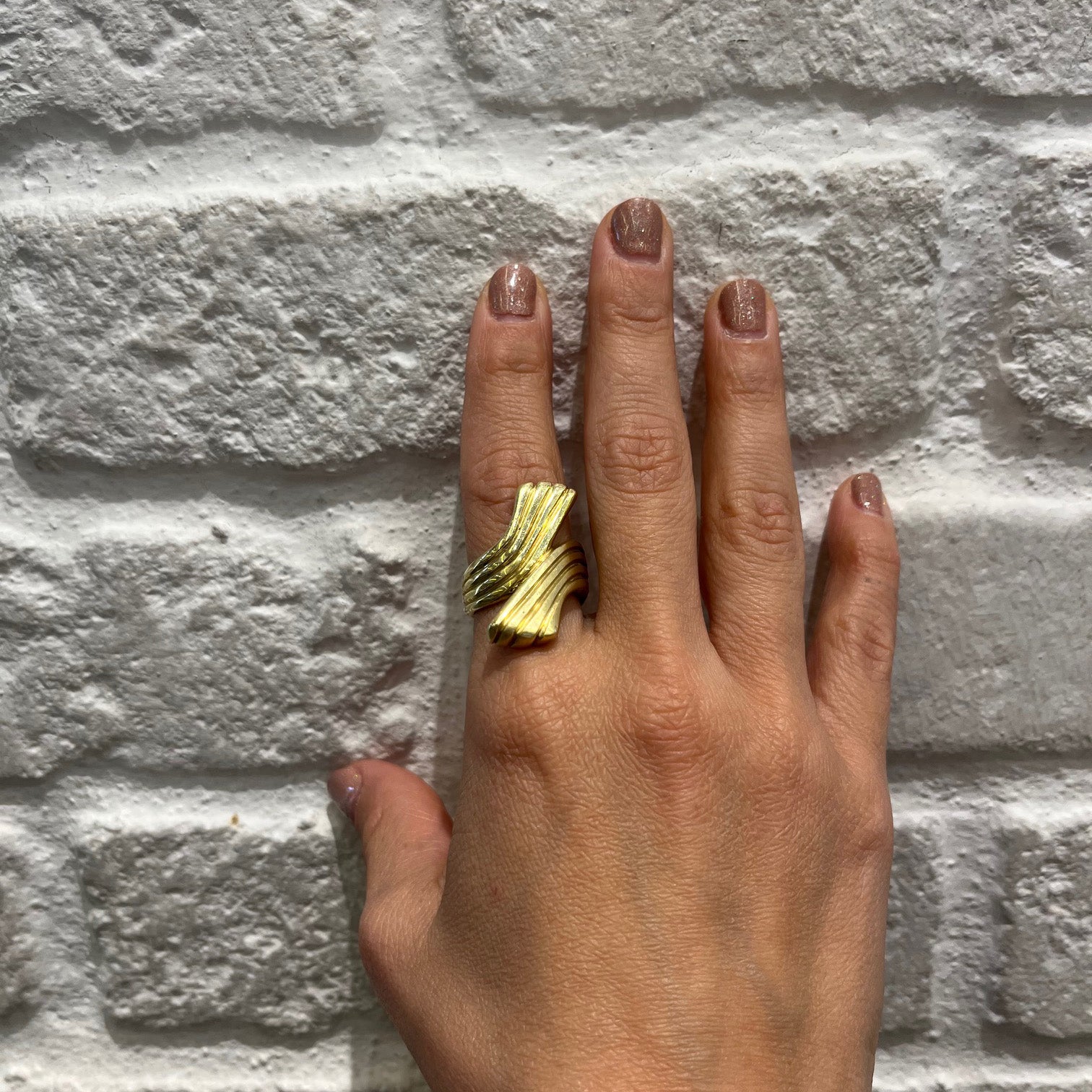 RIB TWIST ring - sterling silver