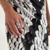 RIB TWIST ring - sterling silver