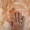 RIB NEFELI ring - gold plated sterling silver