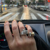 RIB NEFELI ring - gold plated sterling silver