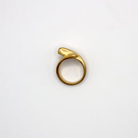 RIB NEFELI ring - gold plated sterling silver