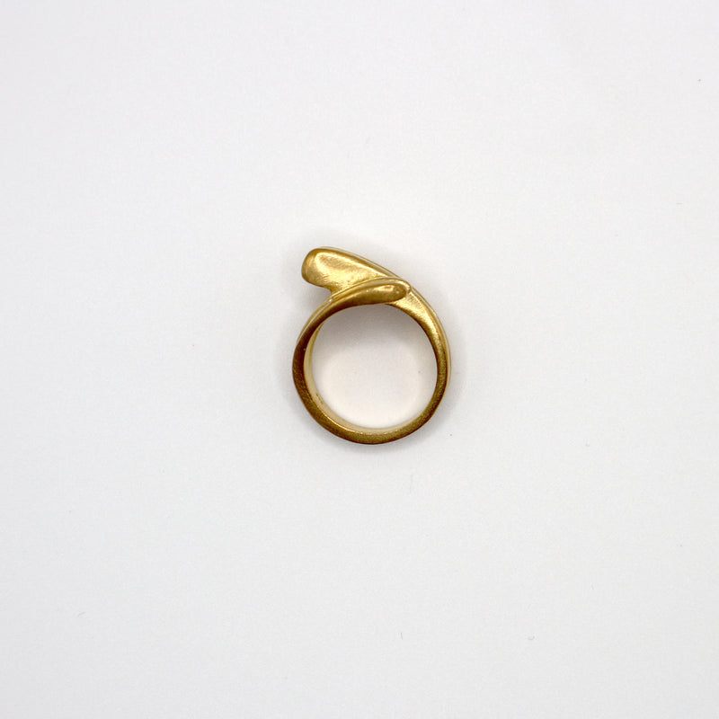 RIB NEFELI ring - gold plated sterling silver
