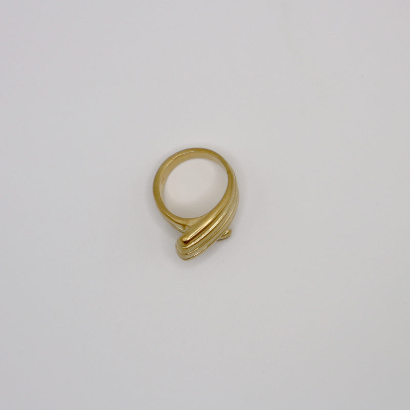 RIB NEFELI ring - gold plated sterling silver