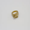 RIB NEFELI ring - gold plated sterling silver