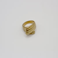 RIB NEFELI ring - gold plated sterling silver