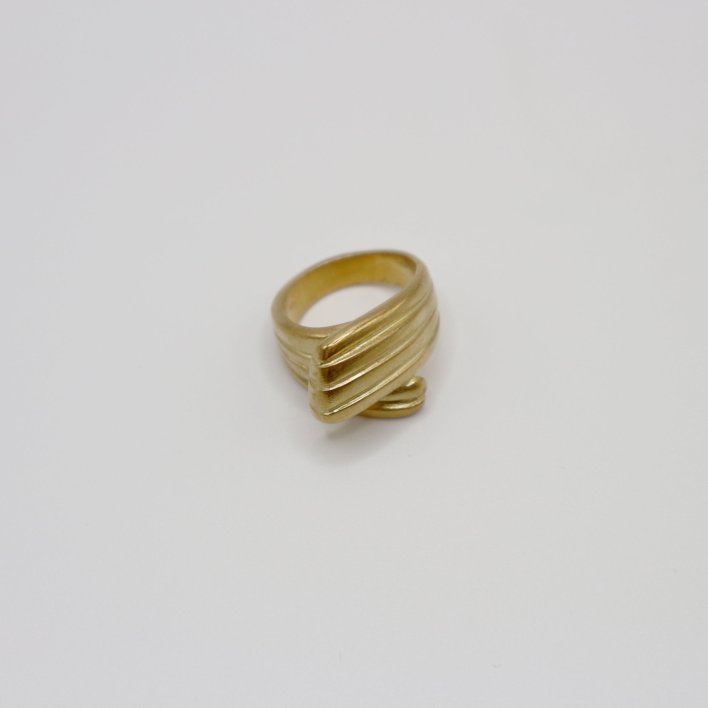 RIB NEFELI ring - gold plated sterling silver