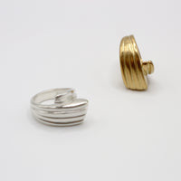 RIB NEFELI ring - gold plated sterling silver