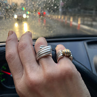 RIB NEFELI ring - sterling silver