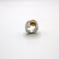 RIB BILIA ring - partly gold plated sterling silver